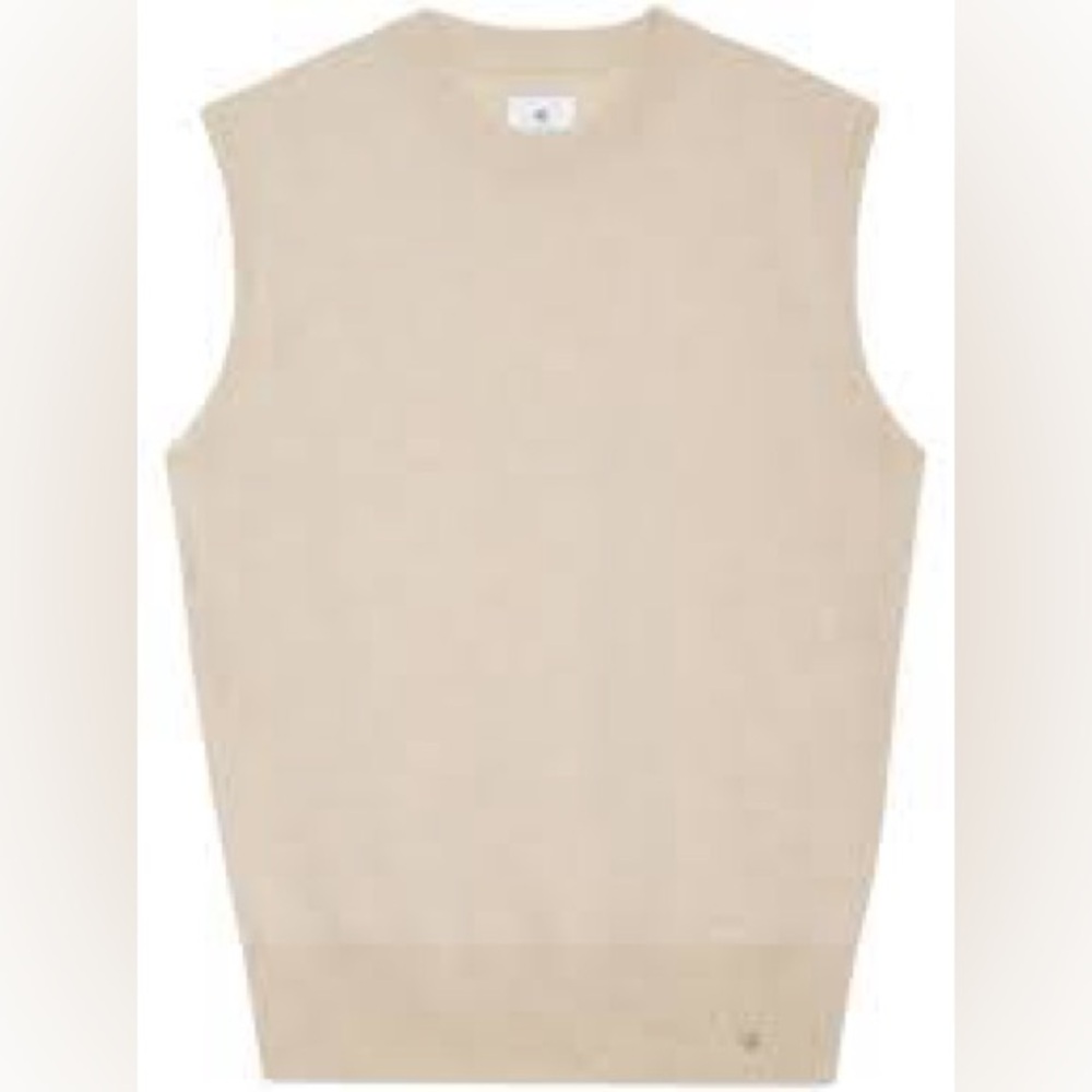 Anine Bing Ronan Cashmere Sweater Sleeveless Cream Size Small - Picture 2 of 6